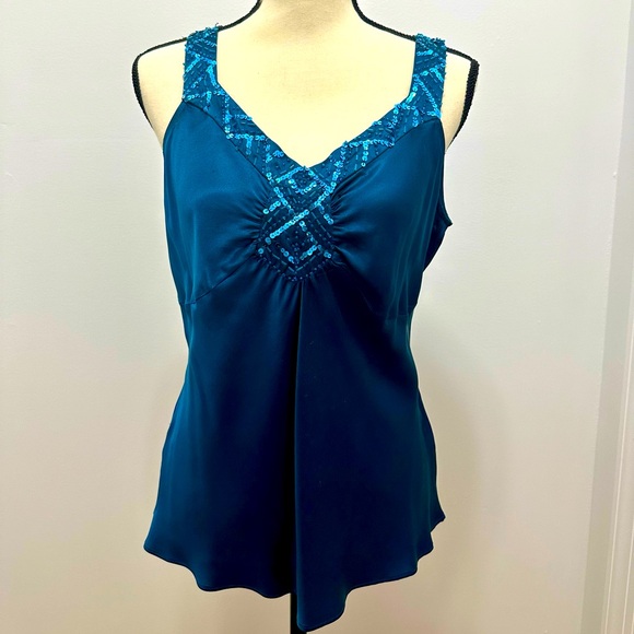 Alfani Tops - Alfabi 100% silk women’s blouse with sequins - size 12